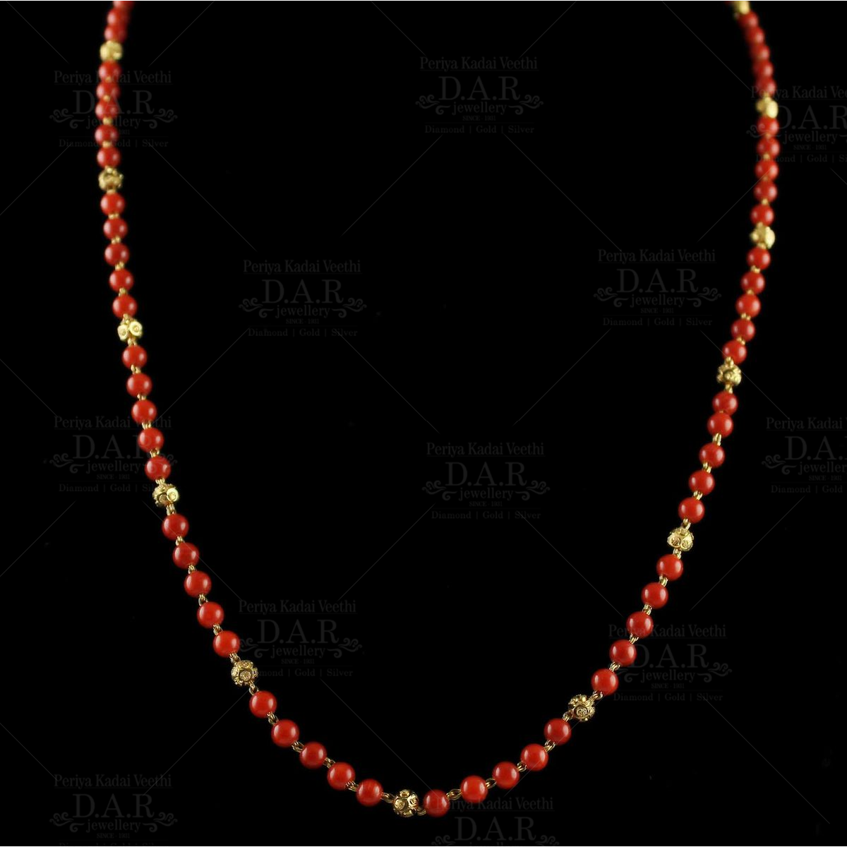 red coral beads chain designs